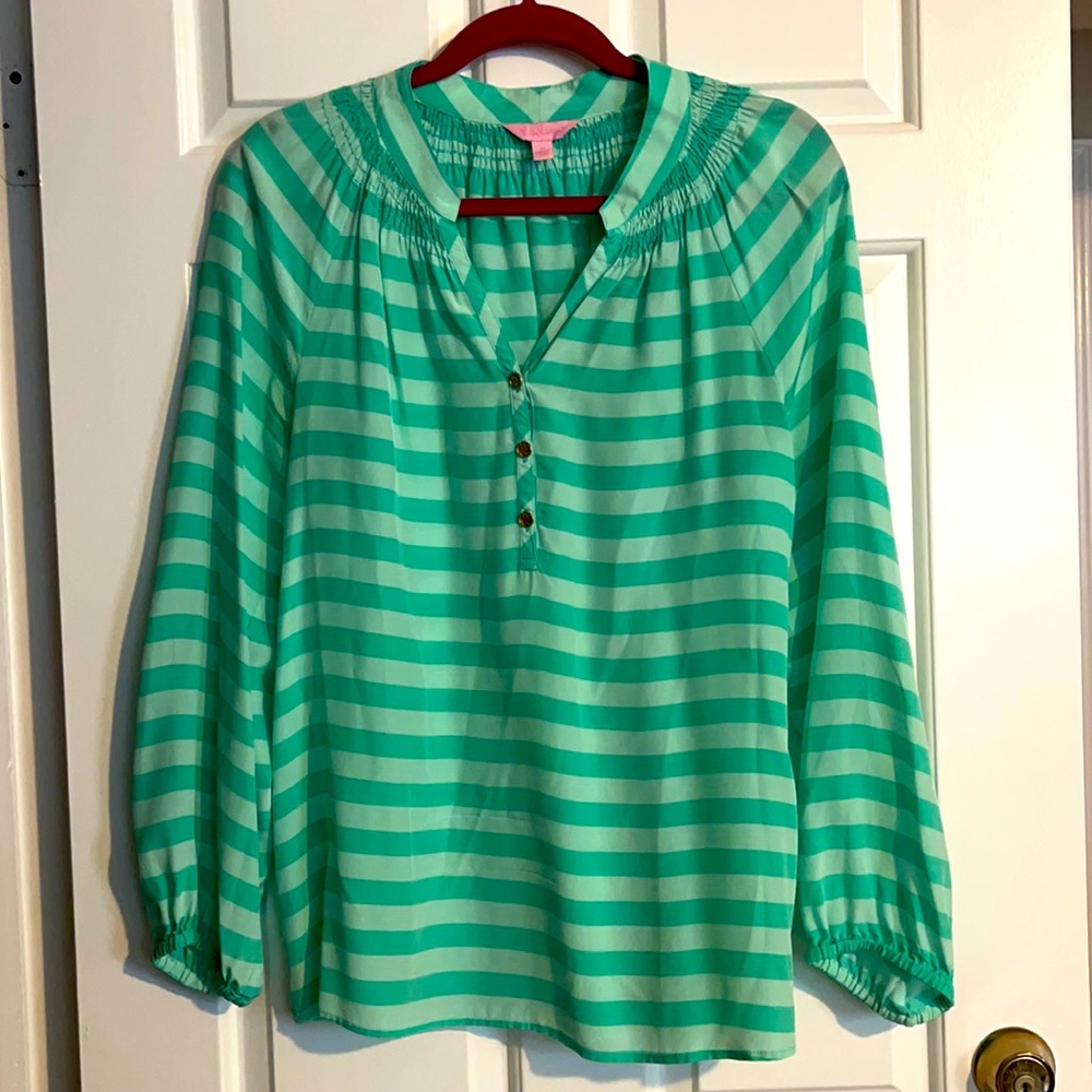 Lilly Pulitzer Elsa striped silk top